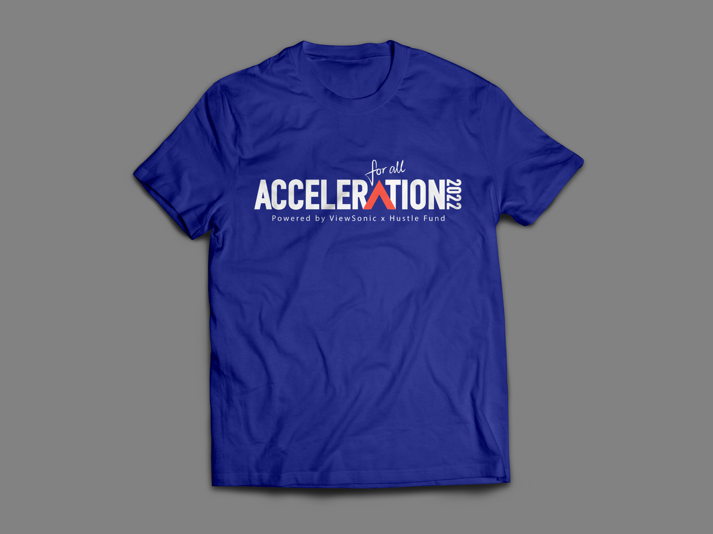 Event t-shirt — navy colorway.