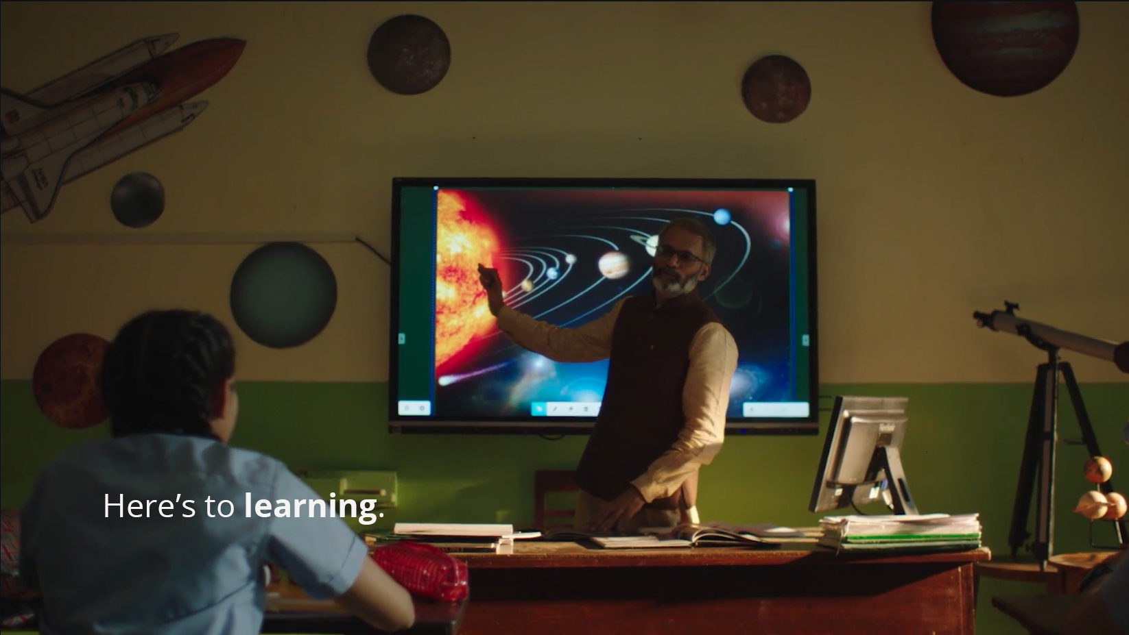 Here's to Learning — campaign tagline end frame.